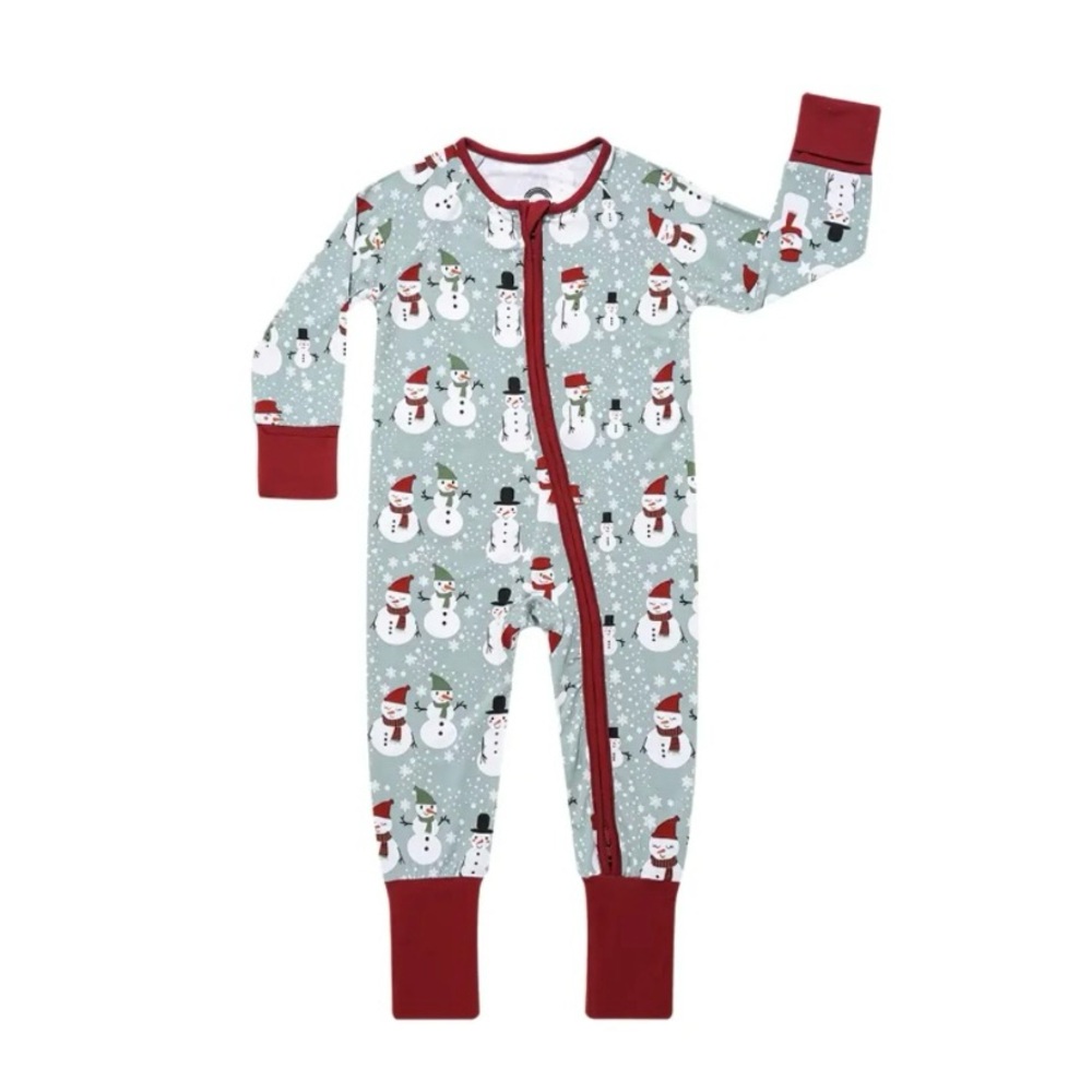 Emerson and Friends Snow People Bamboo Convertible Footie Pajamas, size 0-3m